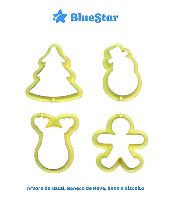 KIT CORTADOR C/4PÇS NATAL I - BLUESTAR