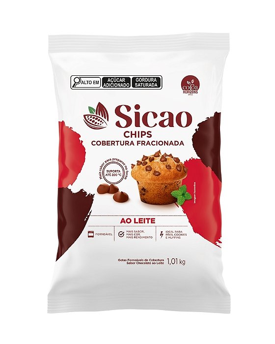 CHIPS FORNEÁVEL COBERTURA FRACIONADA AO LEITE 1,01kg - SICAO (NATAL)
