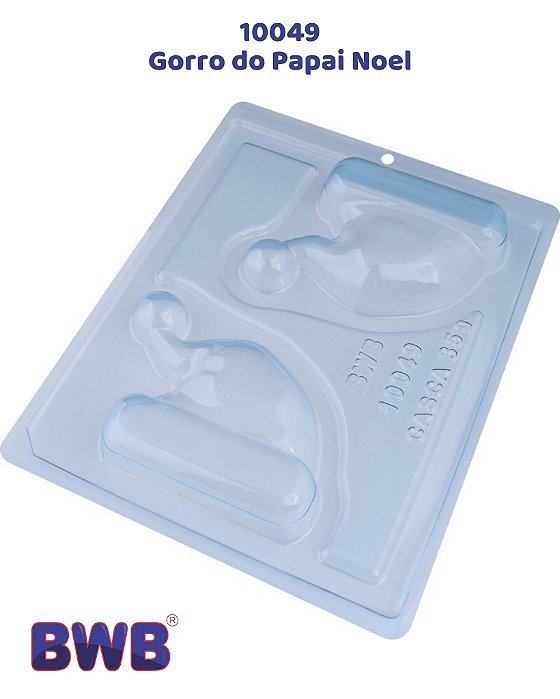 FORMA DE ACETATO COM SILICONE GORRO DO PAPAI NOEL (10049) - BWB (NATAL)