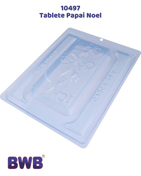 FORMA DE ACETATO COM SILICONE TABLETE PAPAI NOEL (10497) - BWB (NATAL)