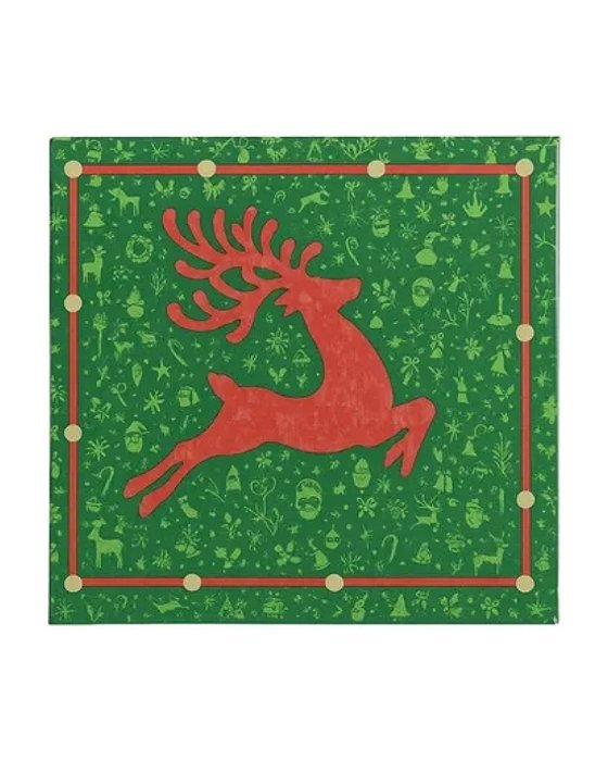 GUARDANAPO VERDE COM ESTAMPA DE NATAL - RIO MASTER (NATAL)