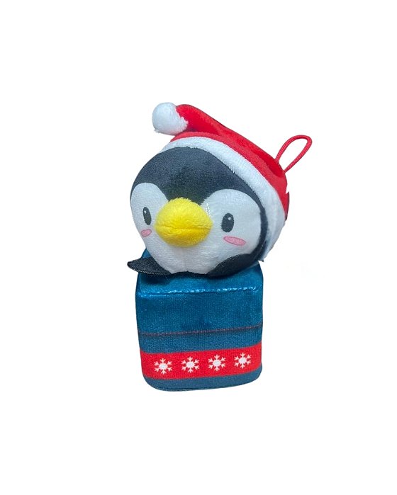 ENFEITE DE PELÚCIA PINGUIM - NATAL