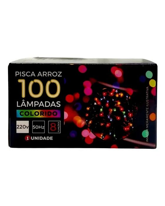 PISCA PISCA 100 LÂMPADAS COLORIDO - LUMINA HOME