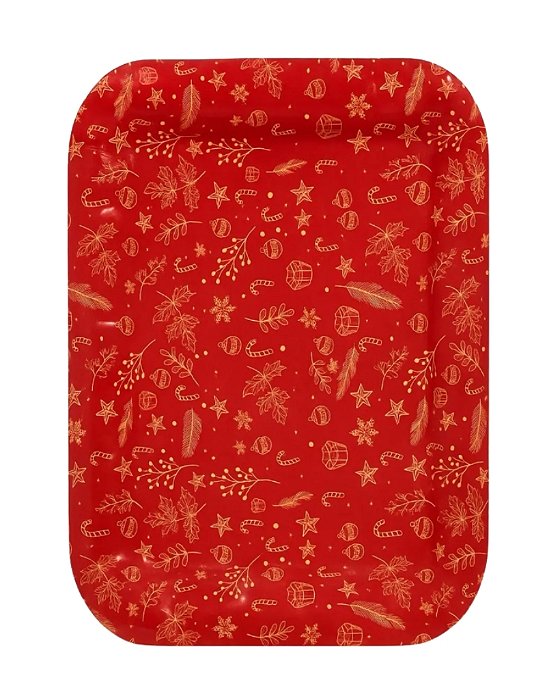 BANDEJA PLÁSTICA RETANGULAR FIGURAS NATALINAS - RIO MASTER (NATAL)