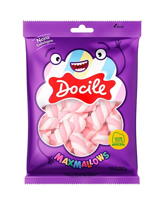 MARSHMALLOW TWIST 250g ROSA/BRANCO - DOCILE