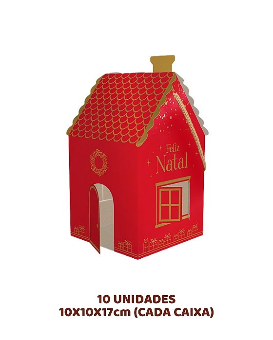 CAIXA MINI PANETONE 100g CASINHA C/10UN - 5675 - IDEIA (NATAL)