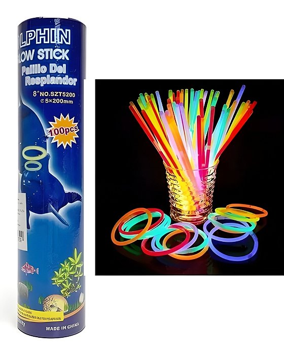 PULSEIRAS NEON C/100UN - DOLPHIN (CARNAVAL)