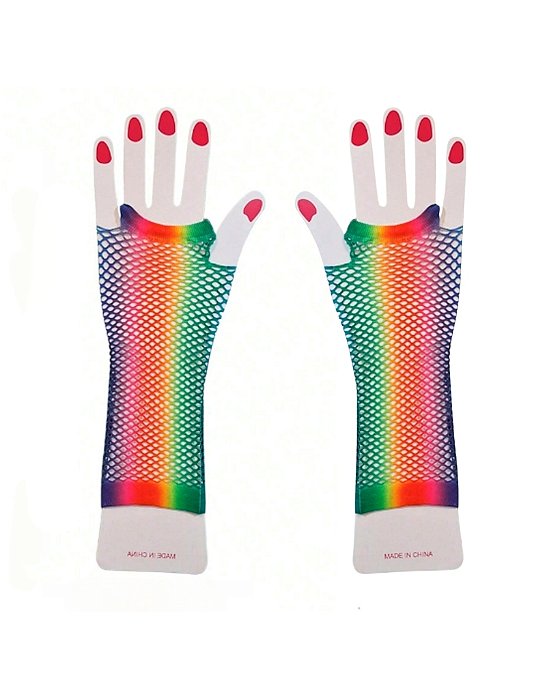 PAR DE LUVAS ARRASTÃO COLORIDA - CARNAVAL