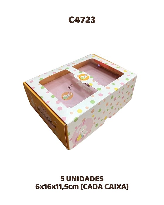 CAIXA COM VISOR PARA OVO 150/250g C/5UN - C4723 - IDEIA (PÁSCOA)