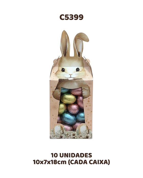 SACO COM ORELHA C/10UN - C5399 - IDEIA (PÁSCOA)