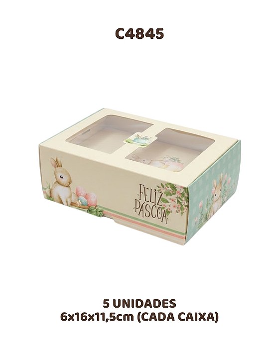 CAIXA COM VISOR PARA OVO 150/250g C/5UN - C4801 - IDEIA (PÁSCOA)