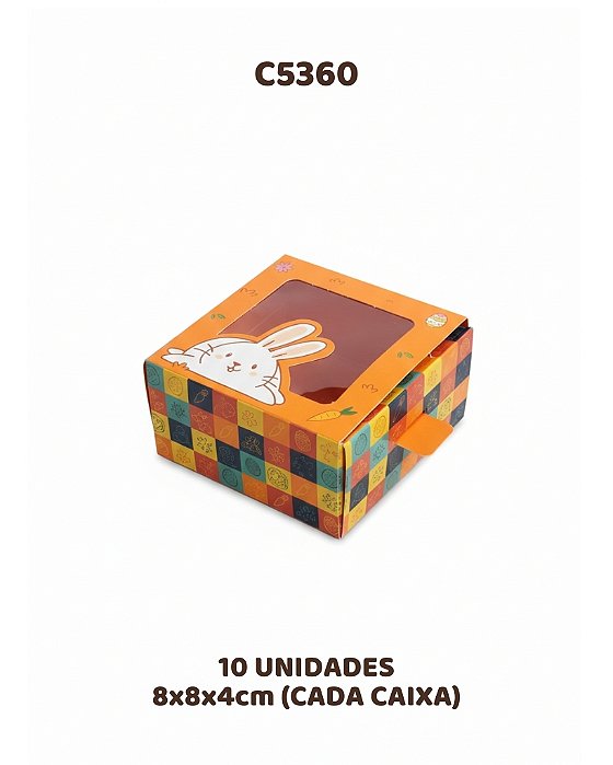 CAIXA 4 DOCES GAVETA COM VISOR C/10UN - C5360 - IDEIA (PÁSCOA)