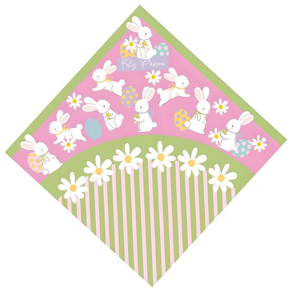 SACO EXPRESS DOLCIFLOR ROSA 24x24CM PARA OVOS DE 100G A 150G - PACOTE COM 25 UNIDADES