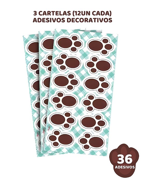 ADESIVO DECORATIVO PATINHAS MARROM - REGINA FESTAS (PÁSCOA)