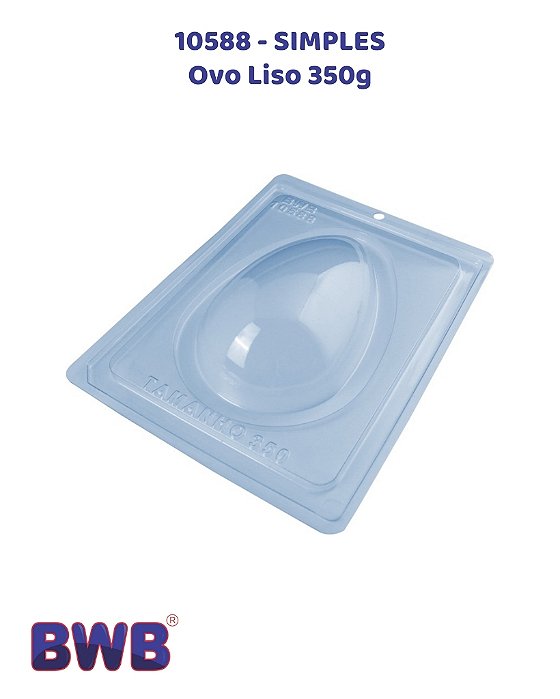 FORMA DE ACETATO SIMPLES OVO LISO 350g (10588) - BWB (PÁSCOA)