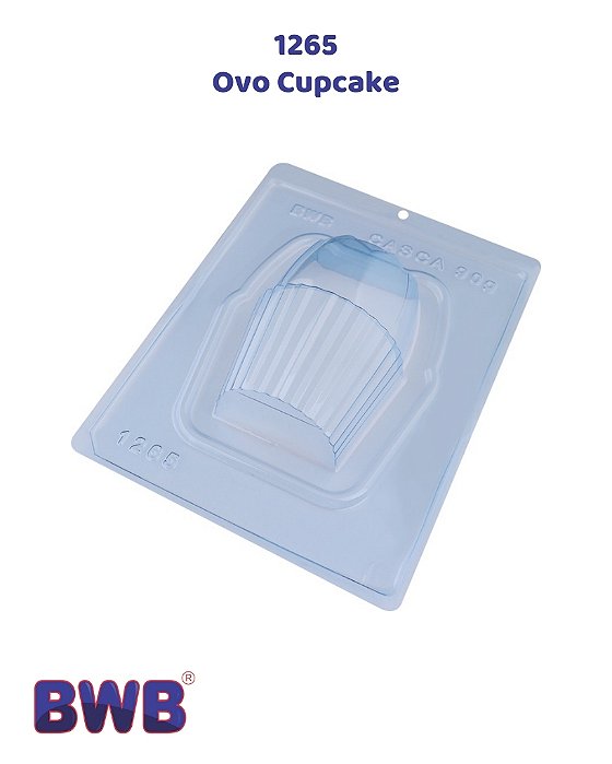 FORMA DE ACETATO 3 PARTES COM SILICONE OVO CUPCAKE (1265) - BWB (PÁSCOA)