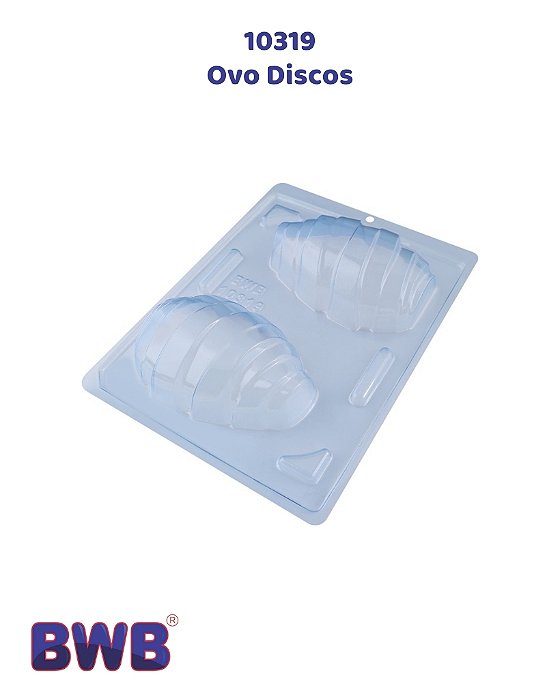 FORMA DE ACETATO 3 PARTES COM SILICONE OVO DISCOS (10319) - BWB (PÁSCOA)