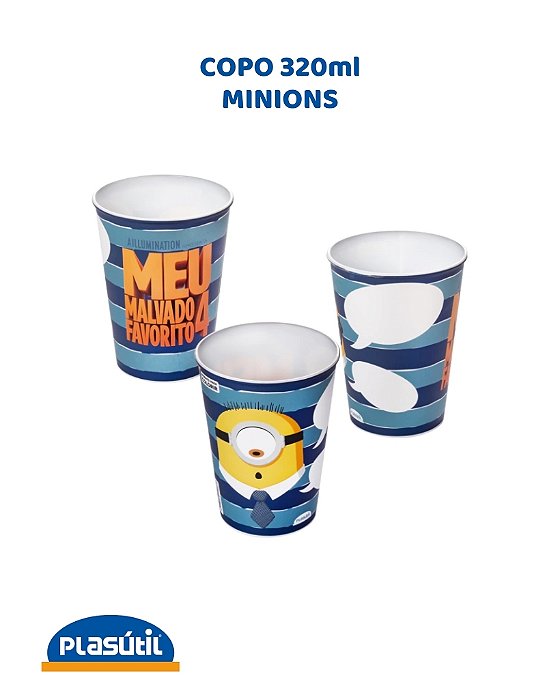COPO PARA COLORIR 320ml MINIONS - PLASÚTIL