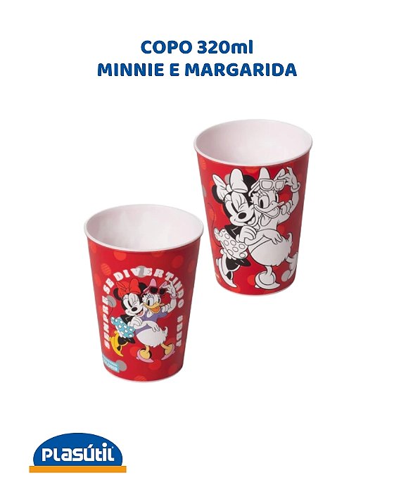 COPO PARA COLORIR 320ml MINNIE E MARGARIDA - PLASÚTIL