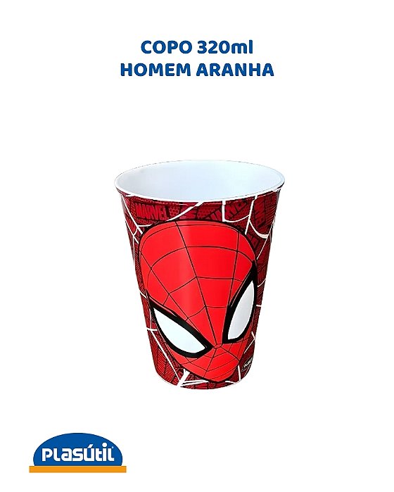 COPO 320ml HOMEM ARANHA - PLASÚTIL