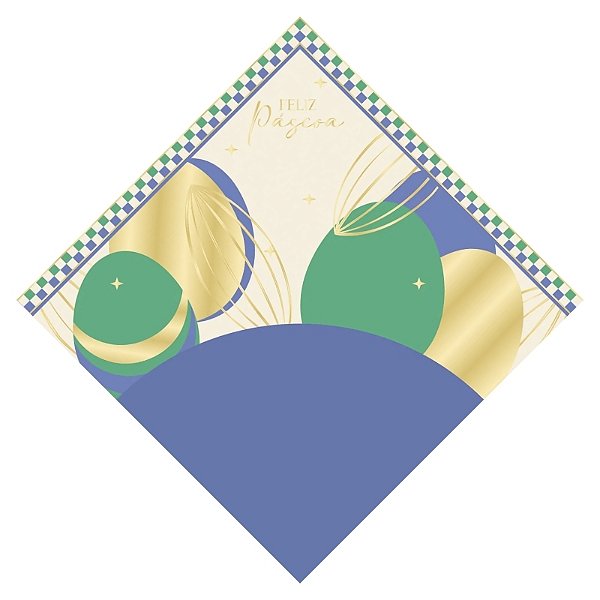 SACO EXPRESS DUO AZUL E VERDE 44X44CM PARA OVOS DE 500G A 750G - PACOTE COM 25 UNIDADES