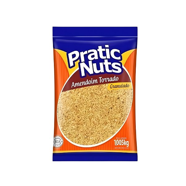 AMENDOIM TORRADO GRANULADO 1,005KG - PRATIC NUTS