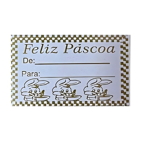 ETIQUETA ADESIVA PÁSCOA C/ 100 UNIDADES
