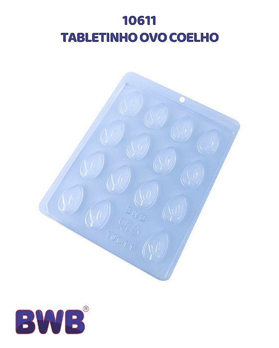 FORMA DE ACETATO SIMPLES TABLETINHO OVO COELHO (10611) - BWB (PÁSCOA)