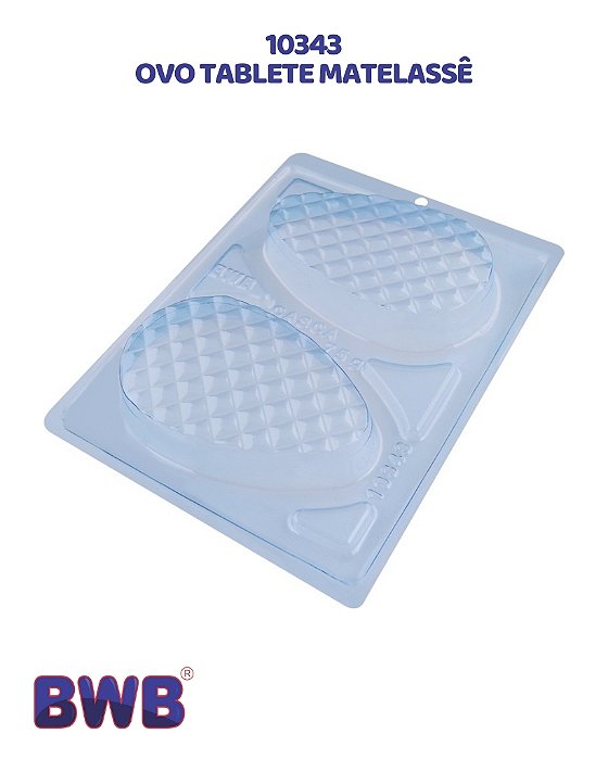 FORMA DE ACETATO 3 PARTES - OVO TABLETE MATELASSÊ (10343) - BWB (PÁSCOA)