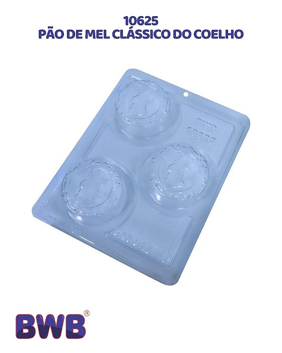 FORMA DE ACETATO 3 PARTES - PÃO DE MEL CLÁSSICO DO COELHO (10625) - BWB (PÁSCOA)