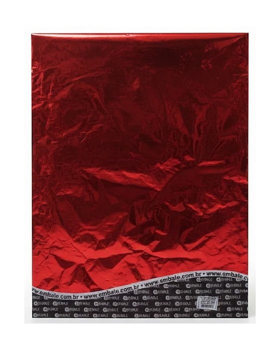 FOLHA CHUMBO 43,5X59cm VERMELHO C/40UN - EMBALE