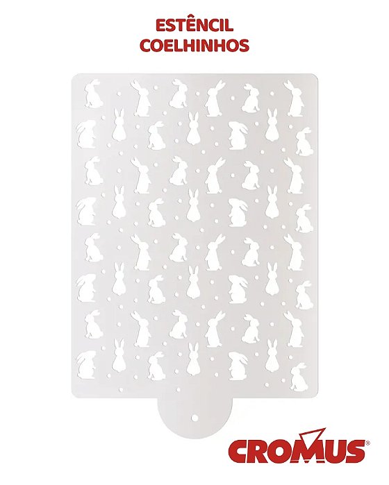 ESTÊNCIL PARA DECORAR COELHINHOS - CROMUS (PÁSCOA)