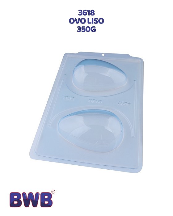 FORMA DE ACETATO 3 PARTES - OVO LISO 350g (3618) - BWB (PÁSCOA)