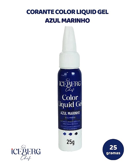 CORANTE COLOR LIQUID GEL 25g AZUL MARINHO - ICEBERG