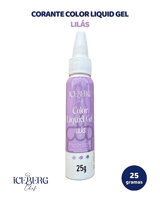 CORANTE COLOR LIQUID GEL 25g LILÁS - ICEBERG
