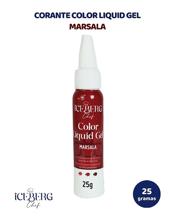CORANTE COLOR LIQUID GEL 25g MARSALA - ICEBERG