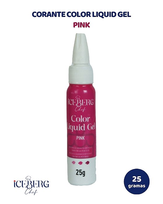 CORANTE COLOR LIQUID GEL 25g PINK - ICEBERG