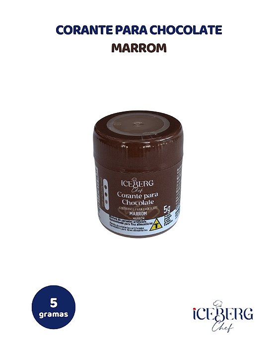 CORANTE EM PÓ LIPOSSOLÚVEL PARA CHOCOLATE 5g MARROM - ICEBERG