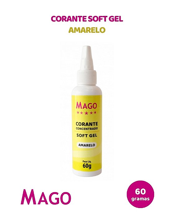 CORANTE SOFT GEL 60g AMARELO - MAGO