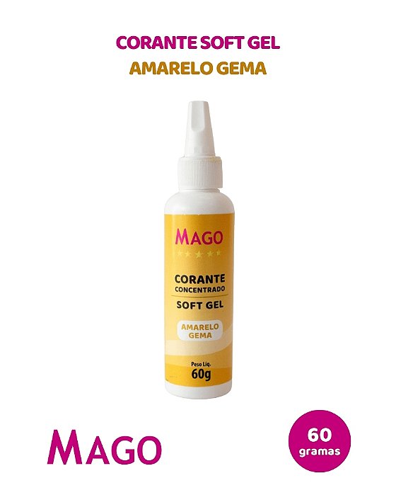 CORANTE SOFT GEL 60g AMARELO GEMA - MAGO