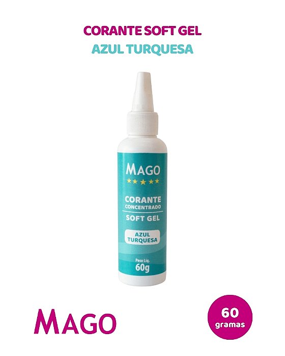 CORANTE SOFT GEL 60g AZUL TURQUESA - MAGO