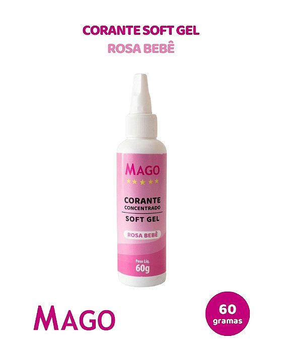 CORANTE SOFT GEL 60g ROSA BEBÊ - MAGO
