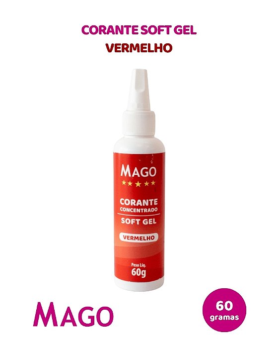 CORANTE SOFT GEL 60g VERMELHO - MAGO