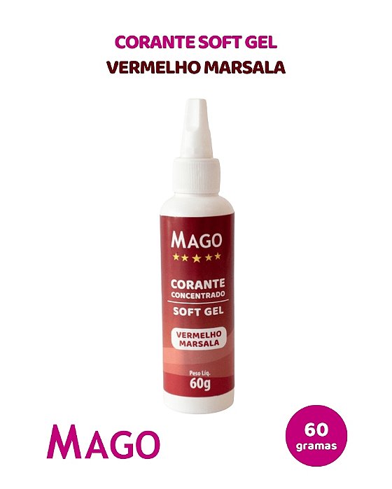 CORANTE SOFT GEL 60g VERMELHO MARSALA - MAGO