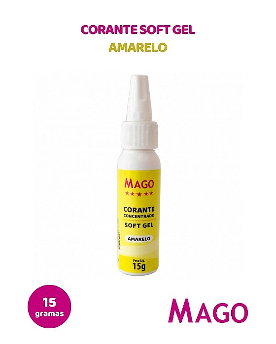 CORANTE SOFT GEL 15g AMARELO - MAGO