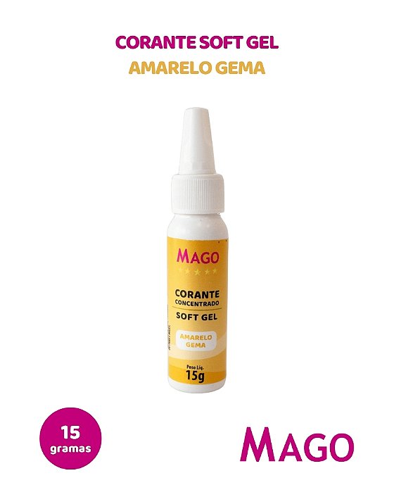 CORANTE SOFT GEL 15g AMARELO GEMA - MAGO