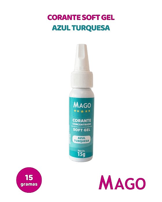 CORANTE SOFT GEL 15g AZUL TURQUESA - MAGO