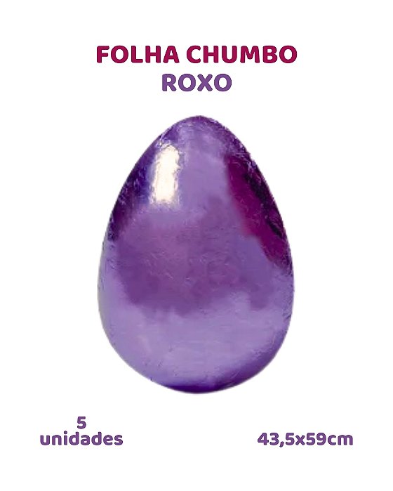 FOLHA CHUMBO ROXO C/5UN - 43,5X59cm