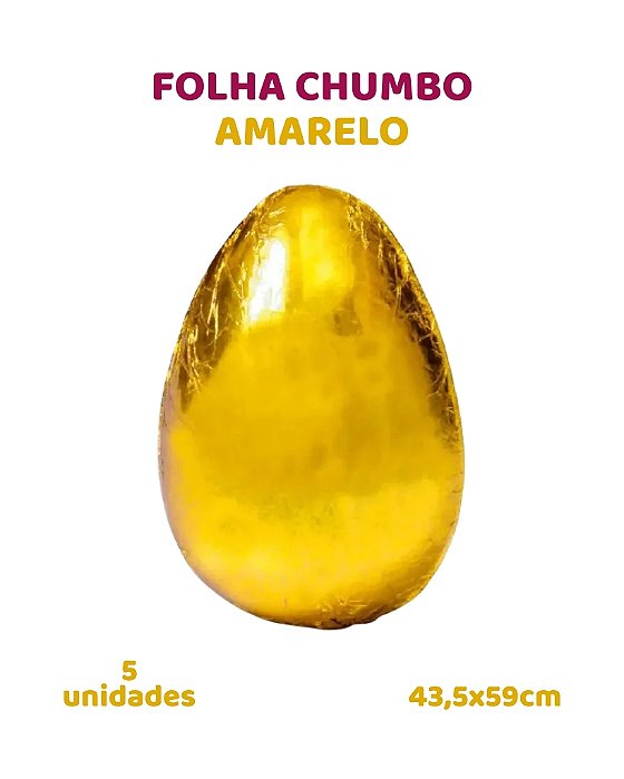 FOLHA CHUMBO AMARELO C/5UN - 43,5X59cm