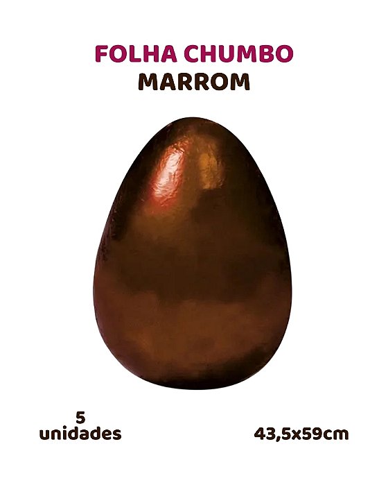 FOLHA CHUMBO MARROM C/5UN - 43,5X59cm